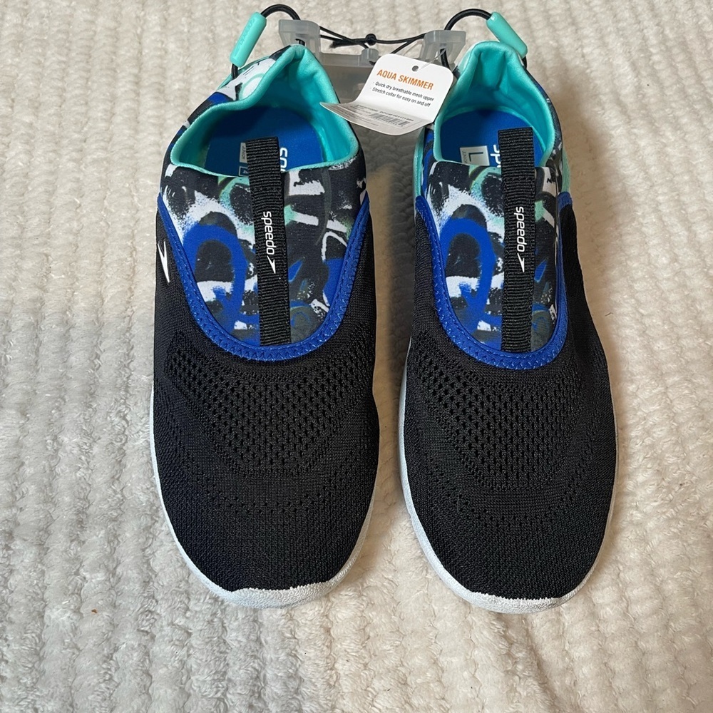 Speedo Kids Water Shoes -‎ Black and Blue Camo